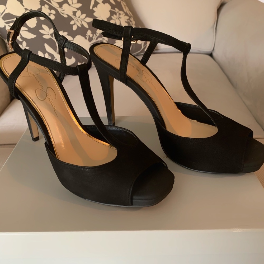Jessica Simpson Black Suede Stilettos